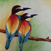 Birds - Acuarela. Watercolor Painting project by Jobana Vazquez Jasso - 10.15.2019