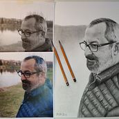 Mi Proyecto del curso: Retrato realista con lápiz de grafito. Gracias Diego por este estupendo curso.. Fine Arts, Drawing, Pencil Drawing, Portrait Drawing, and Realistic Drawing project by Rober Sanz Cal - 10.17.2019