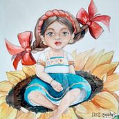 Guadalupe en el pais de las maravillas. Watercolor Painting, Children's Illustration, and Painting project by Lesli Zapata Sánchez - 10.17.2019