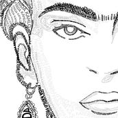 Composición tipográfica - Frida Kahlo. Fine Arts, Creativit, Portrait Drawing, and Digital Illustration project by Rosa Elemil Martinez - 09.24.2018