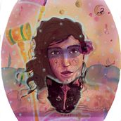 Valkiria Sudaka. Un projet de Art urbain, Beaux Arts, Illustration traditionnelle, Illustration numérique, Peinture , et Aquarelle de constanza quantin - 07.07.2019