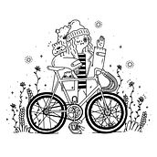I want to ride my bicycle. Een project van Traditionele illustratie van Natalia Kalaska - 21.10.2019