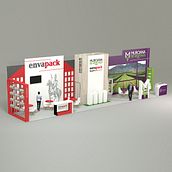 Murciana de Vegetales & Envapack stand design Fruit Logística 2019. 3D, Decoration, Art Direction, Interior Design, Furniture Design, Making, Graphic Design, and 3D Modeling project by Verónica Carrasco de Pablo - 02.06.2019
