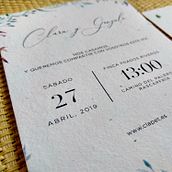 Invitaciones de boda. Clara y Gonzalo. Graphic Design project by Laura Alonso Araguas - 04.27.2019