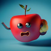 La Manztanza 3D. 3D, Design, 3D Design, 3D Character Design, 3D Modeling, and Photo Retouching project by Ana Valverde Prieto - 10.10.2019