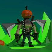 Halloween Creature - LowPoly Blender. Un progetto di Progettazione 3D di anderson_m30 - 27.10.2019