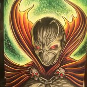 Spawn. Acuarela Ein Projekt aus dem Bereich Artistische Zeichnung, Animation von Figuren, Bildende Künste, Comic, Zeichnung, Design von Figuren, Traditionelle Illustration, Instagram und Aquarellmalerei von Nachos Nachos - 28.10.2019