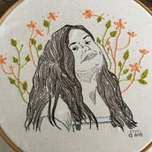 Mi Proyecto del curso: Creación de retratos bordados. Een project van Borduurwerk van Denisse Girón Maldonado - 15.11.2019