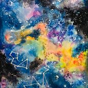 Mi Galaxia. Un progetto di Pittura ad acquerello di Francisca Kinzel Maluje - 29.10.2019