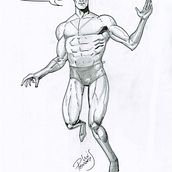Mi Proyecto del curso: Ilustración para cómics: anatomía de un superhéroe. Un proyecto de Cómic, Dibujo, Dibujo a lápiz y Dibujo artístico de Luis Penieres - 31.10.2019