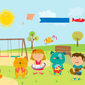 Ilustración y animación para la canción de tu cumple. Een project van Animatie, 2D-animatie, Karakteranimatie, Traditionele illustratie, Digitale illustratie, Kinderillustratie y Vectorillustratie van Desvío - 31.10.2017