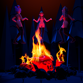 Lugar de... ¿brujas?. Un progetto di 3D, Creatività, Design, Progettazione 3D, Character design, Character design 3D, Illustrazione tradizionale, Illustrazione digitale e Modellazione 3D di Alejandro Zavala - 31.10.2019