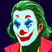 JOKER en Pixel Art. Concept Art, and Pixel Art project by Luis Fernando Maestre Zambrano - 11.04.2019