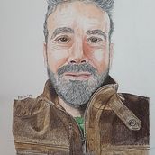 Retrato Diego. Drawing, Pencil Drawing, Artistic Drawing, Portrait Drawing, and Realistic Drawing project by Eloisa Gutiérrez - 11.09.2019
