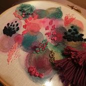 Intermiscibilidad: bordado y acuarela. Fine Arts, Embroider, Sewing, Creativit, and Watercolor Painting project by Fonsi Pérez Veras - 11.10.2019