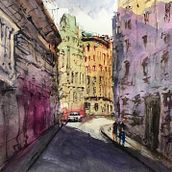 Urban Sketch. Un proyecto de Pintura a la acuarela de Gustavo Comptis - 11.11.2019