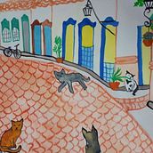 Meu projeto do curso: Ilustração em aquarela com influência japonesa. Un projet de Beaux Arts de hftorina - 11.11.2019