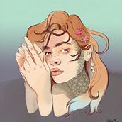 Mi Proyecto del curso: La sirena. Digital Illustration project by Bianca Ponisio Clerici - 11.18.2019
