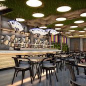Mi Proyecto del curso: Diseño de interiores para restaurantes. Un proyecto de Arquitectura interior de Arturo Rodríguez Aulestia - 12.11.2019