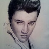 Elvis. Drawing, Pencil Drawing, Artistic Drawing, Portrait Drawing, and Realistic Drawing project by David Moreno Oya - 11.14.2019