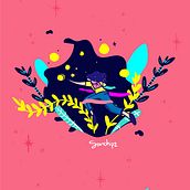 La dimensión de la Chizpa - Wallpaper. Design, Children's Illustration, and Vector Illustration project by Mónica Sánchez - 11.14.2019
