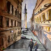Mi Proyecto del curso: Vía Magnanopolis - Roma. . Een project van Realistische tekening van Claudio Escobar - 11.12.2019