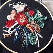  Mi Proyecto del curso: Técnicas avanzadas de bordado: puntadas y composiciones con volumen. Embroider project by Leinis Nuñez - 11.20.2019