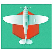 Ejercicio de badge de avión. Vector Illustration project by Tatiana Blandón - 11.21.2019