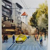 Muy bueno el curso, trate de seguirte paso a paso, me disculpo por las cabezas redondas jajjajaa, lo haré mejor la próxima vez... aún siento que soy muy tímida con la acuarela pero seguiré con pasión. Muchas gracias por los tips y eres muy didactico. Ein Projekt aus dem Bereich Malerei von Anita Hinojosa - 23.11.2019