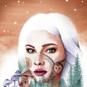 Mi Proyecto del curso: Retrato ilustrado en acuarela. Traditional illustration, Digital Illustration, and Watercolor Painting project by Aina Martí Guañabens - 11.24.2019