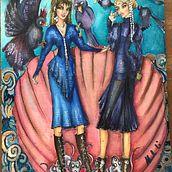My project in Illustrated Portrait in Watercolour course. Fashion Design project by Monah Li - 11.19.2019
