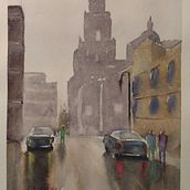 Mi Proyecto del curso: Paisajes urbanos en acuarela . Pictură în acuarelă de Emilio Castelló Ambou - 11.26.2019