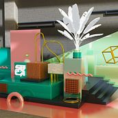 Mi Proyecto del curso: Composiciones abstractas con Cinema 4D. 3D Design project by Sebastian Correa Acosta - 11.26.2019