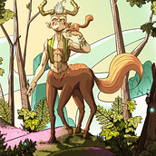 GUARDIAN DEL BOSQUE. Un proyecto de Dibujo, Diseño de personajes e Ilustración digital de Diego Daza Salinas - 27.11.2019