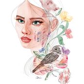 Mi Proyecto del curso: Retrato ilustrado en acuarela. Creativit, Portrait Drawing, Traditional illustration, and Watercolor Painting project by s_roblescarr - 11.28.2019