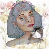 Mi Proyecto del curso: Retrato ilustrado en acuarela EURÍDICE. Projekt z dziedziny  Sztuki piękne, Kreat, wność,  R, sunek,  R, sunek art, st, czn, Trad, c, jna ilustracja i Malowanie akwarelą użytkownika Begoña Quereda Díaz - 15.12.2019