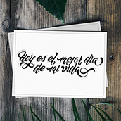 Hoy es el mejor día de mi vida. . Calligraph, Tattoo Design, Lettering, Digital Lettering, T, and pograph project by Jazmín Pérez - 11.29.2019