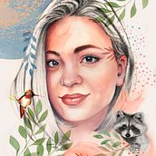 Mi Proyecto del curso: Retrato ilustrado en acuarela Ein Projekt aus dem Bereich Traditionelle Illustration, Bildende Künste, Malerei, Zeichnung, Aquarellmalerei, Porträtzeichnung und Artistische Zeichnung von ilevc22 - 01.06.2023