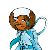 Las 3 astronautas oficinistas. Drawing, Character Design, Traditional illustration, and Children's Illustration project by Guillermo Barrera - 11.30.2019