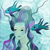 Combine images from a flea market into an illustration. Traditional illustration project by Jessica Thomas - 11.30.2019