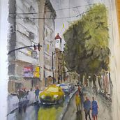 Mi Proyecto del curso: Paisajes urbanos en acuarela. Fine Arts project by Guillermo - 01.05.2020