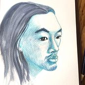 Male, mixed technic. Watercolor Painting project by inga_e - 12.02.2019