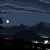 Night drivers. Traditional illustration, and Digital Illustration project by Mario Dubla - 05.21.2019