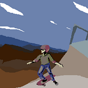 Skater. Pixel Art project by monteiroquiet - 12.02.2019