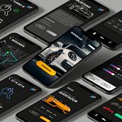 Supercars UI Design. Design, Graphic Design, Interactive Design, and Web Design project by Alex Fernandez Santos - 12.03.2019