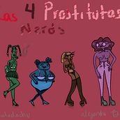 Mi Proyecto del curso: LAS 4 PROSTITUTAS NERDS. Traditional illustration project by Alejandra Barragán - 12.03.2019