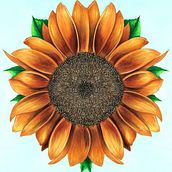 Quadro de girassol. Un proyecto de Bellas Artes, Dibujo, Dibujo a lápiz, Diseño digital, Diseño gráfico, Bocetado, Ilustración tradicional, Pintura a la acuarela y Retoque fotográfico de Bruna Bazan - 20.11.2019