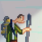 Mi primer personaje en pixel art. Character Design, and Pixel Art project by Mauricio Rendón - 12.04.2019