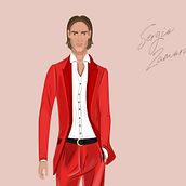 Fashion red. Un proyecto de Bellas Artes, Ilustración tradicional e Ilustración digital de Sergio Zamora Zúñiga - 05.12.2019
