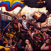 El cóndor ruge con el pueblo. Desenho, Desenho artístico, e Pintura projeto de Sebastian Valderruten Lopez - 21.11.2019